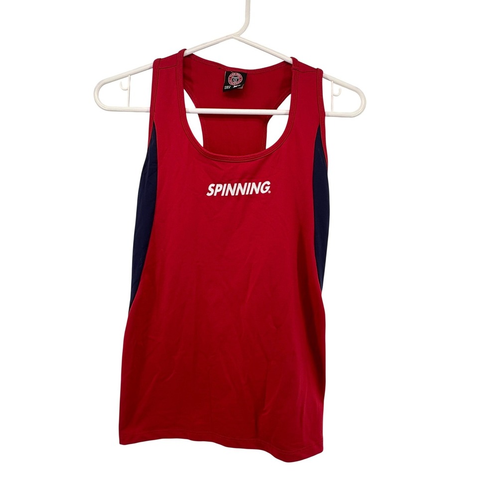 Mad Dogg Athletics Mens Spinning Racerback Tank‎ Top Size XL Red Cycling